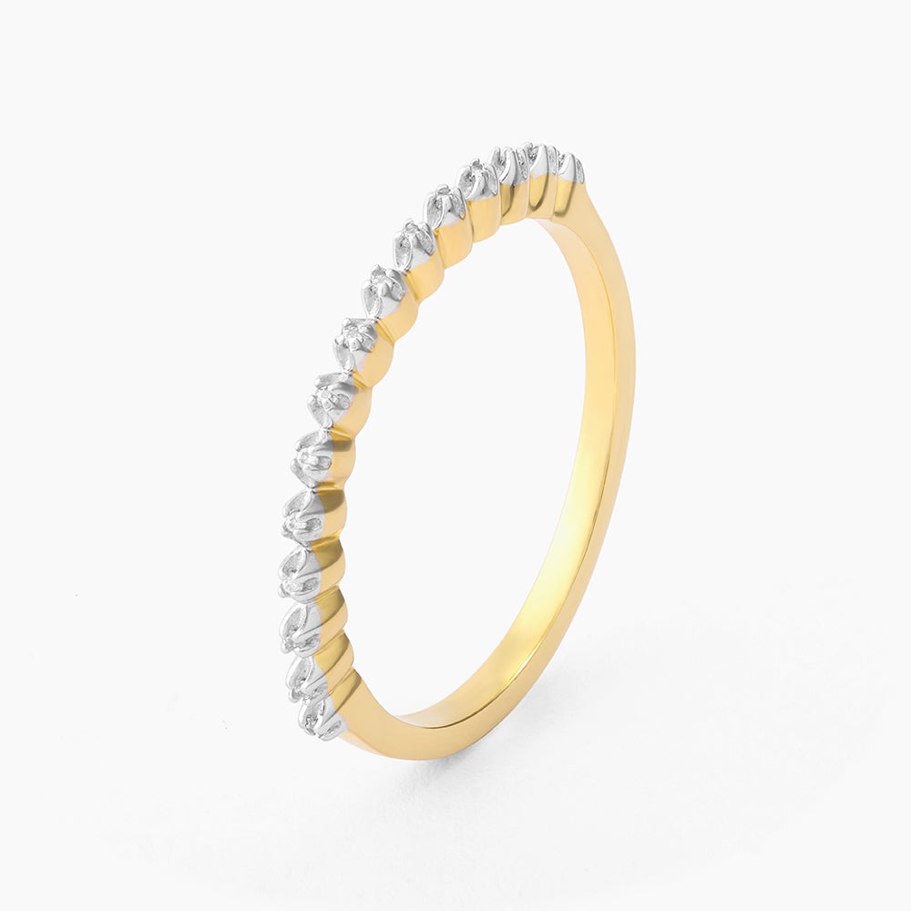 ES Diamonds and Bubbles of Gold Stackable Ring