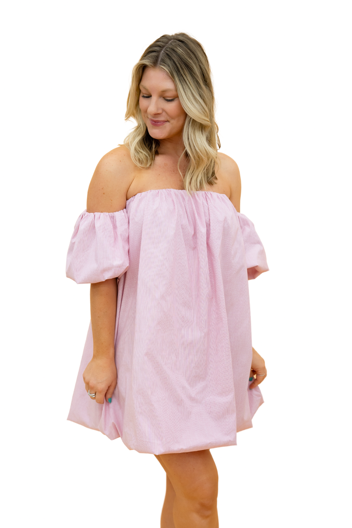 The Red Pinstripe Luna Dress-AS