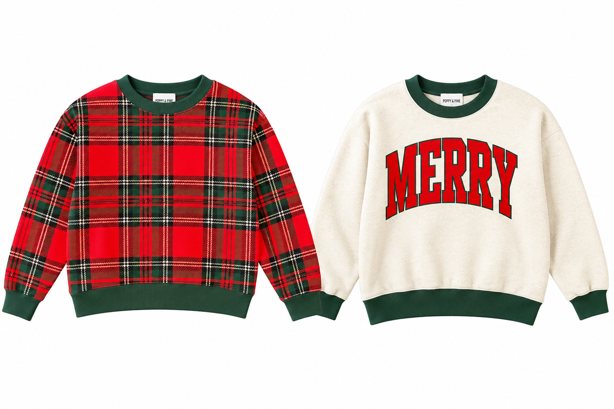 P&P Merry 2-Sided Mock Sweatshirt