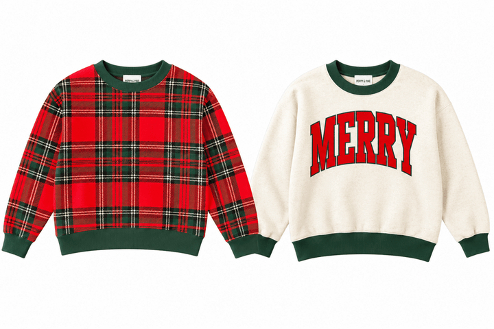 P&P Merry 2-Sided Mock Sweatshirt