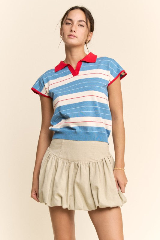 The Harbor Stripe Top-AS