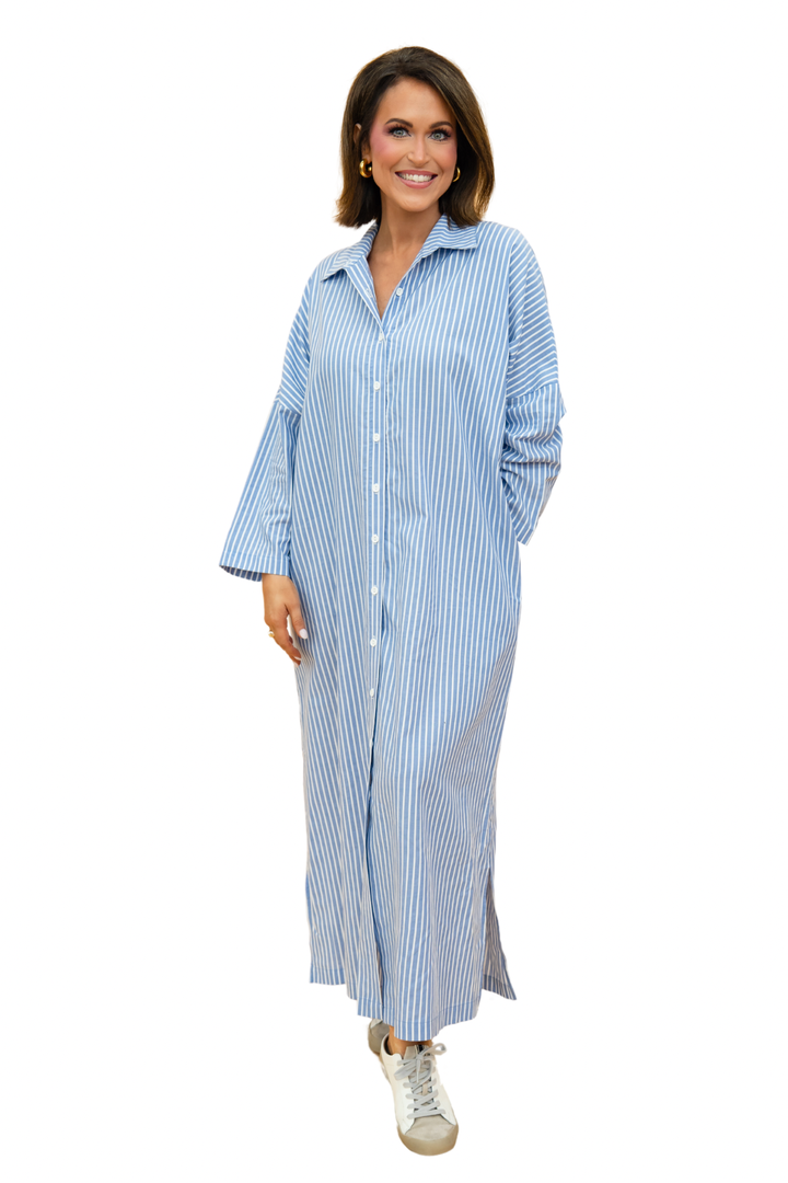 The Denim Stripe Regan Maxi-AS