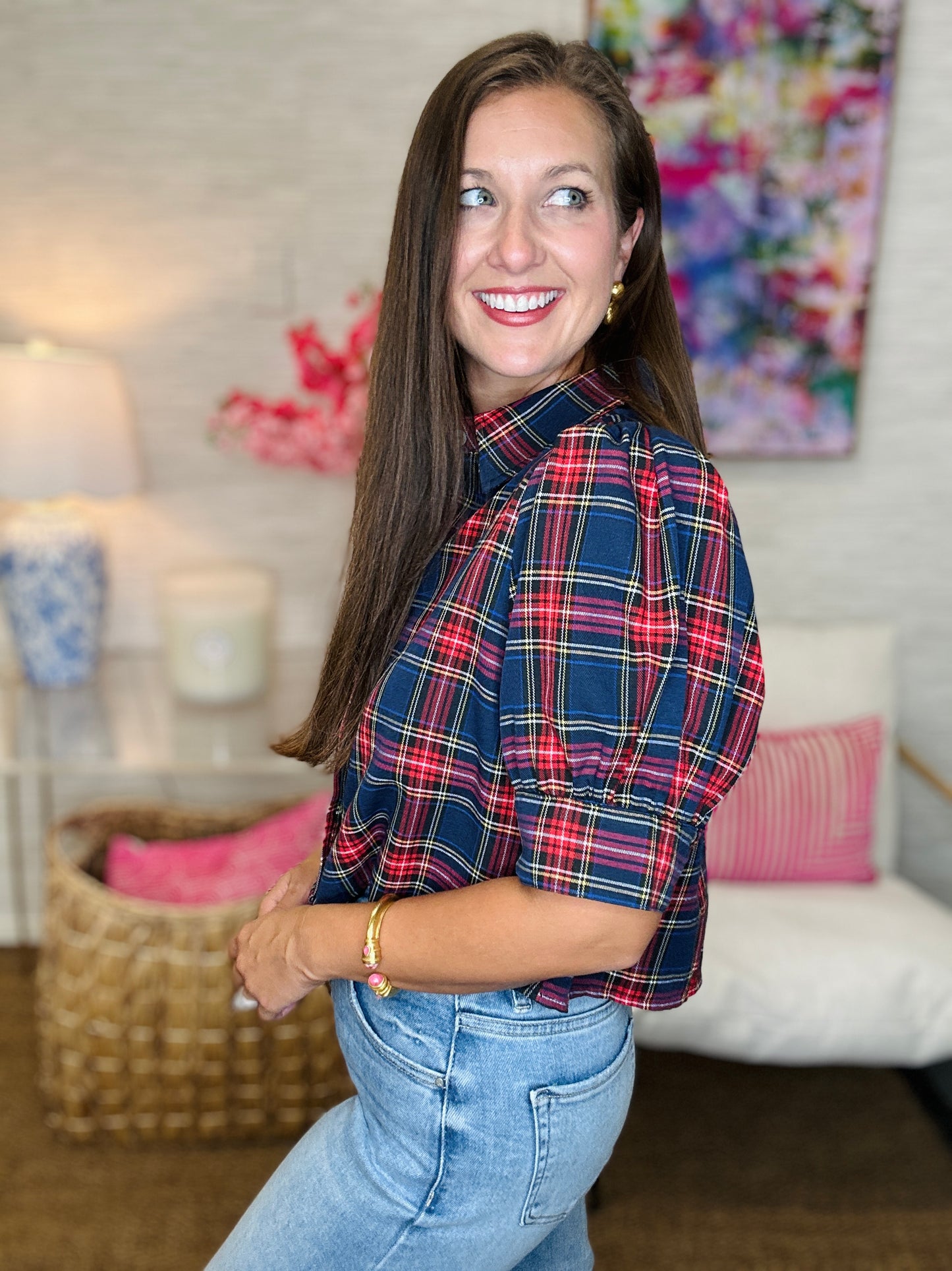 The Greetings Top in Navy