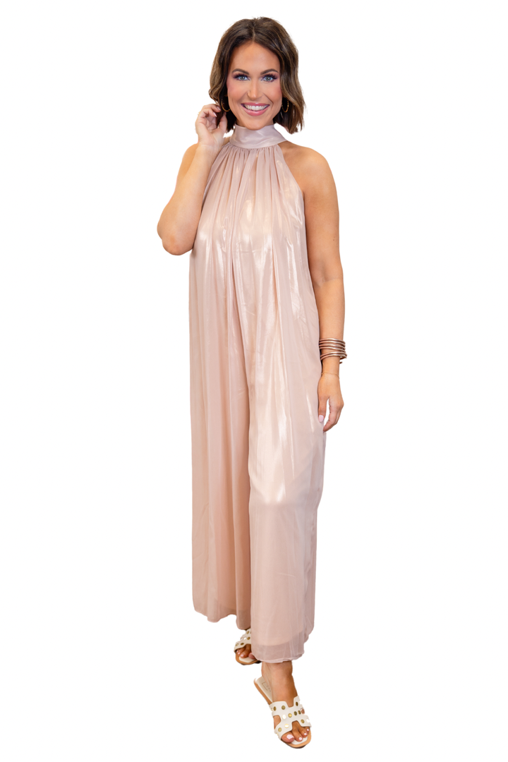 The Nude Shimmer Valentina Jumpsuit
