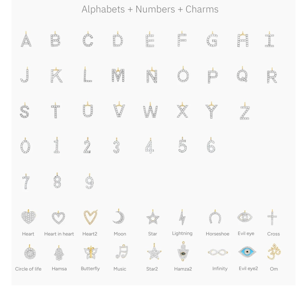 ES Custom Name Charm Necklace
