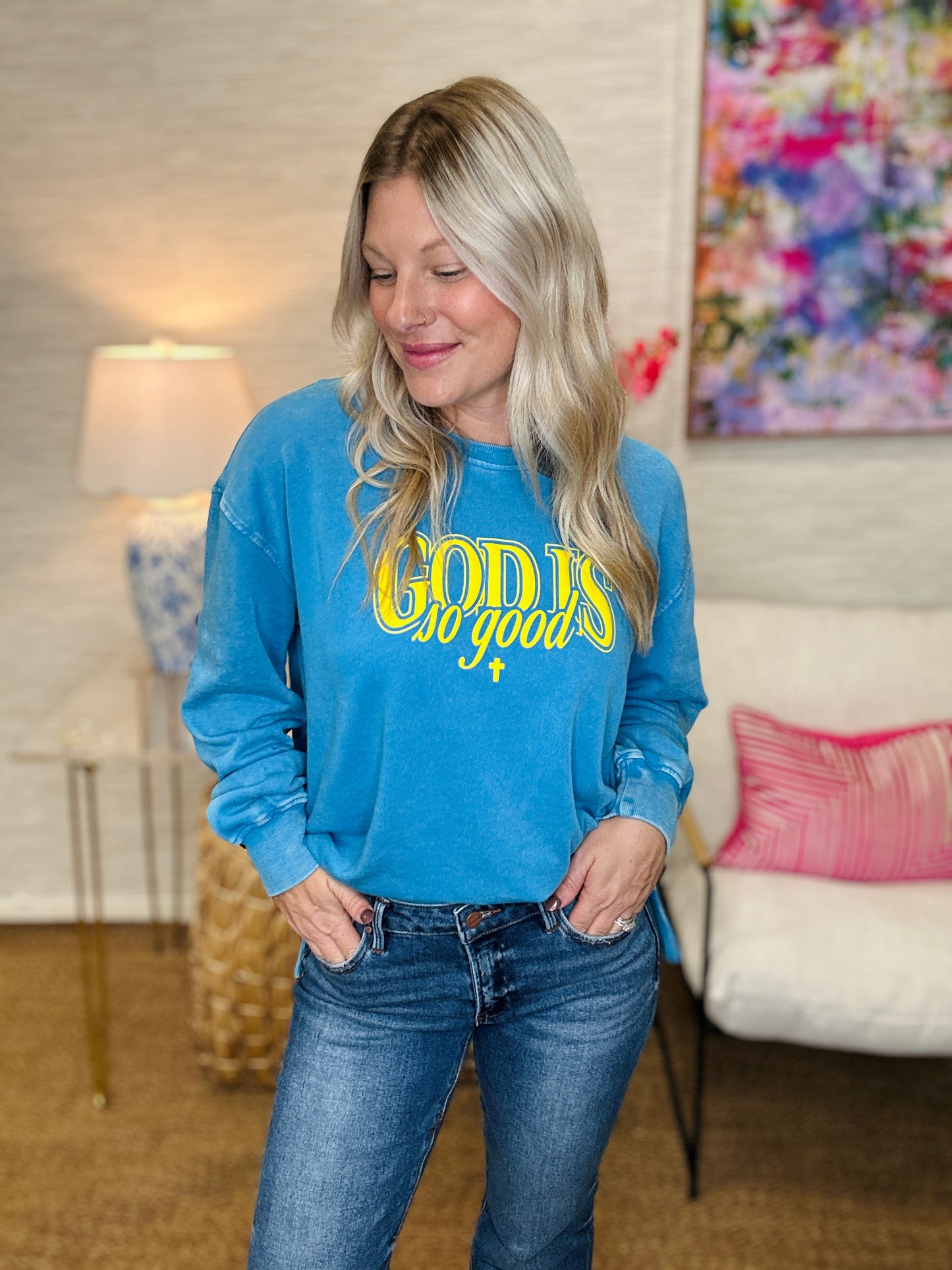 God Is So Good Mineral Pullover