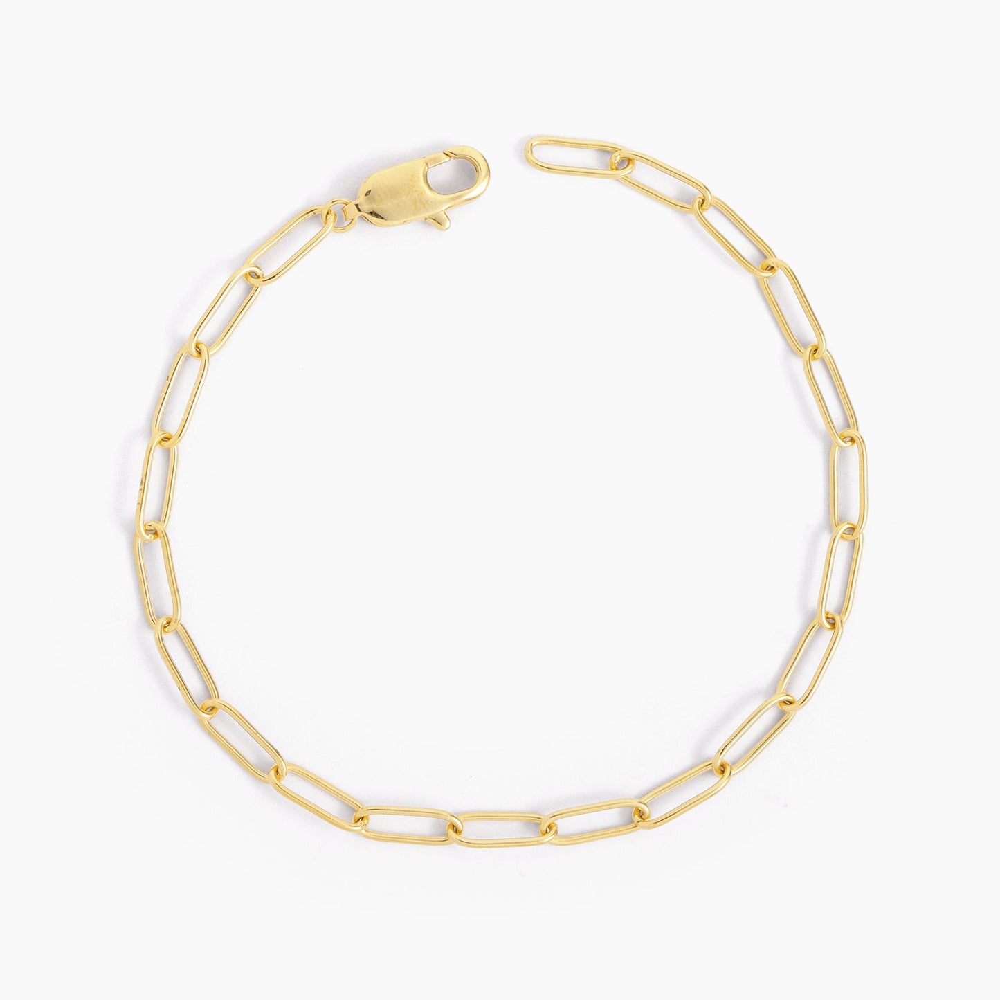 ES Charm Paperclip Bracelet
