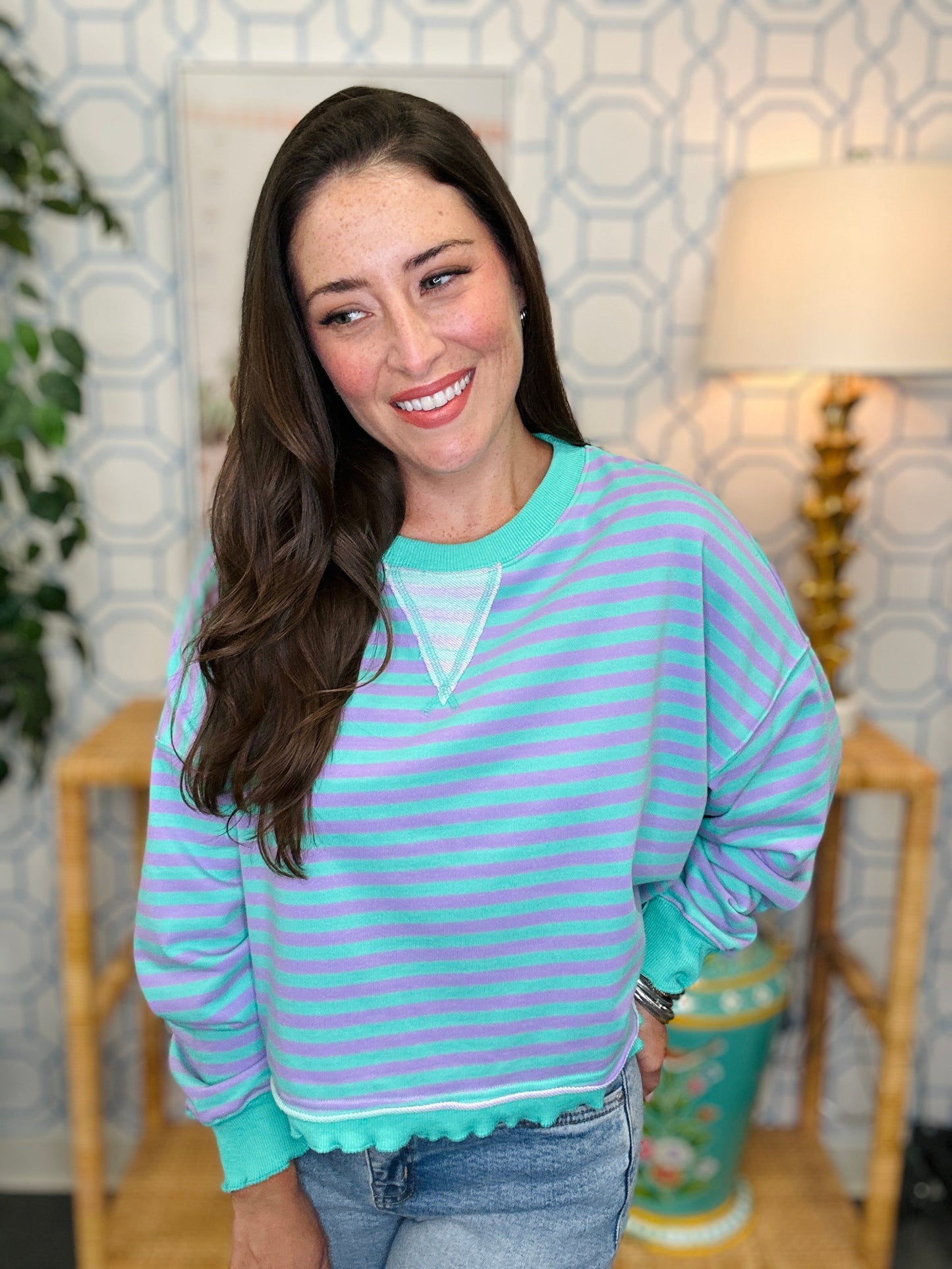 The Coast Pullover in Jade