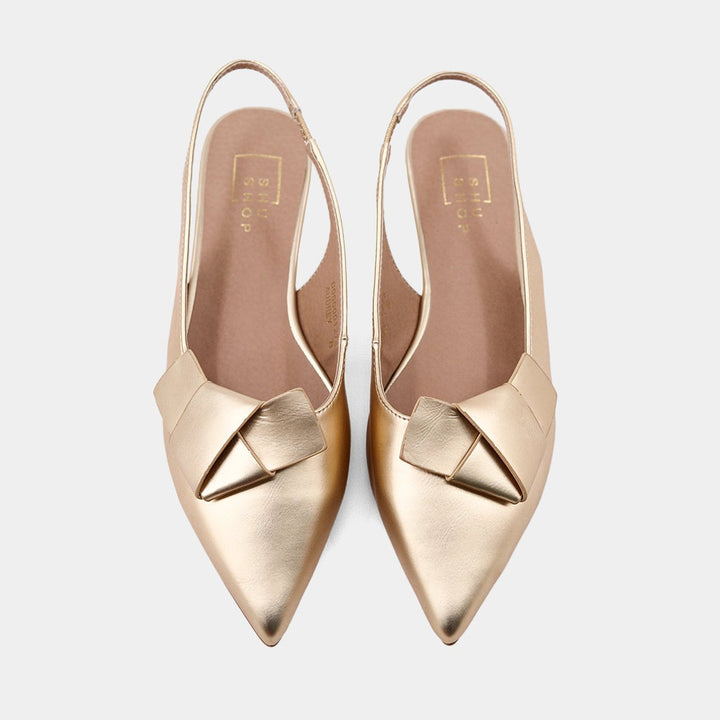 The Gold Audrey Flats