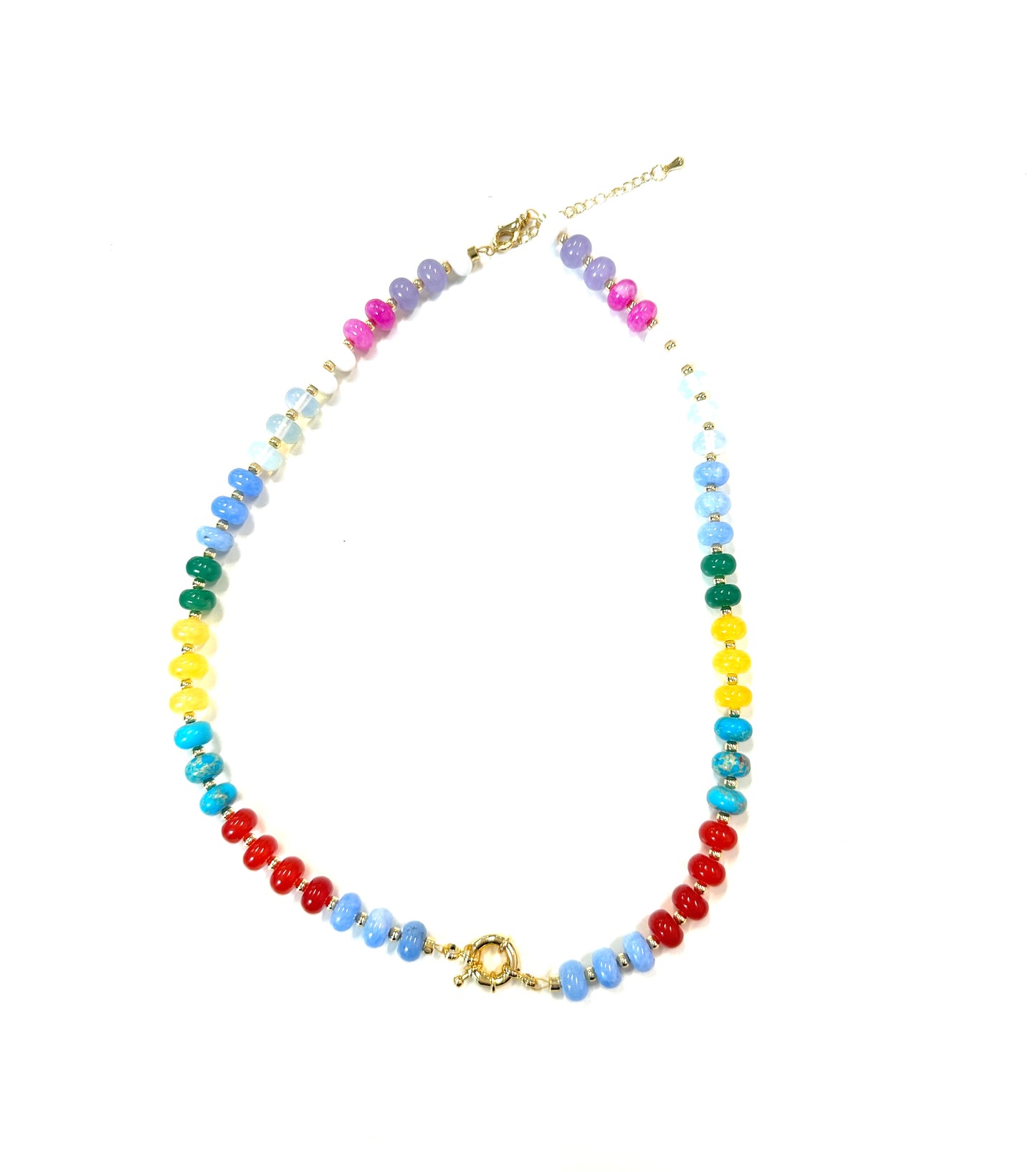 Colorful Candy Beaded Necklace-2 Colors