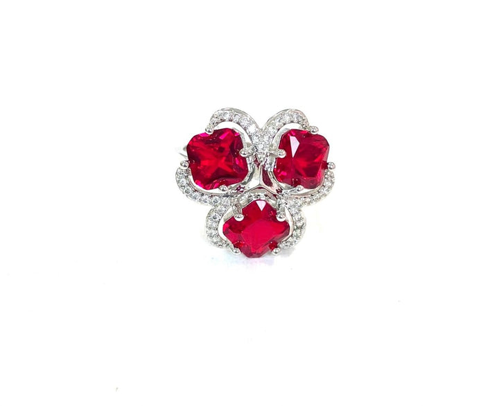 Ruby Clear Topaz Ring