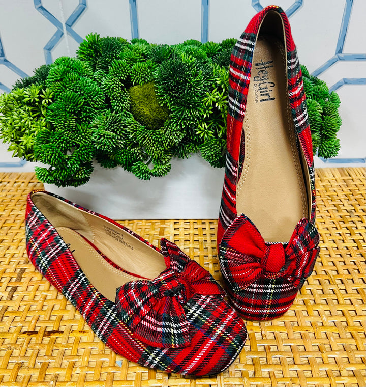 Sugar Rush Flats in Red Plaid
