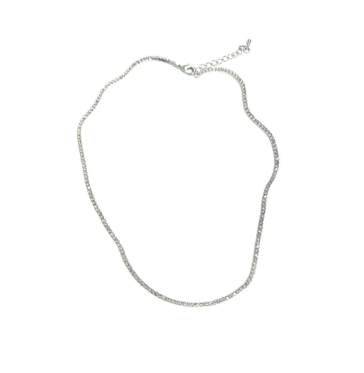 The Curved Tennis Necklace-2 Options