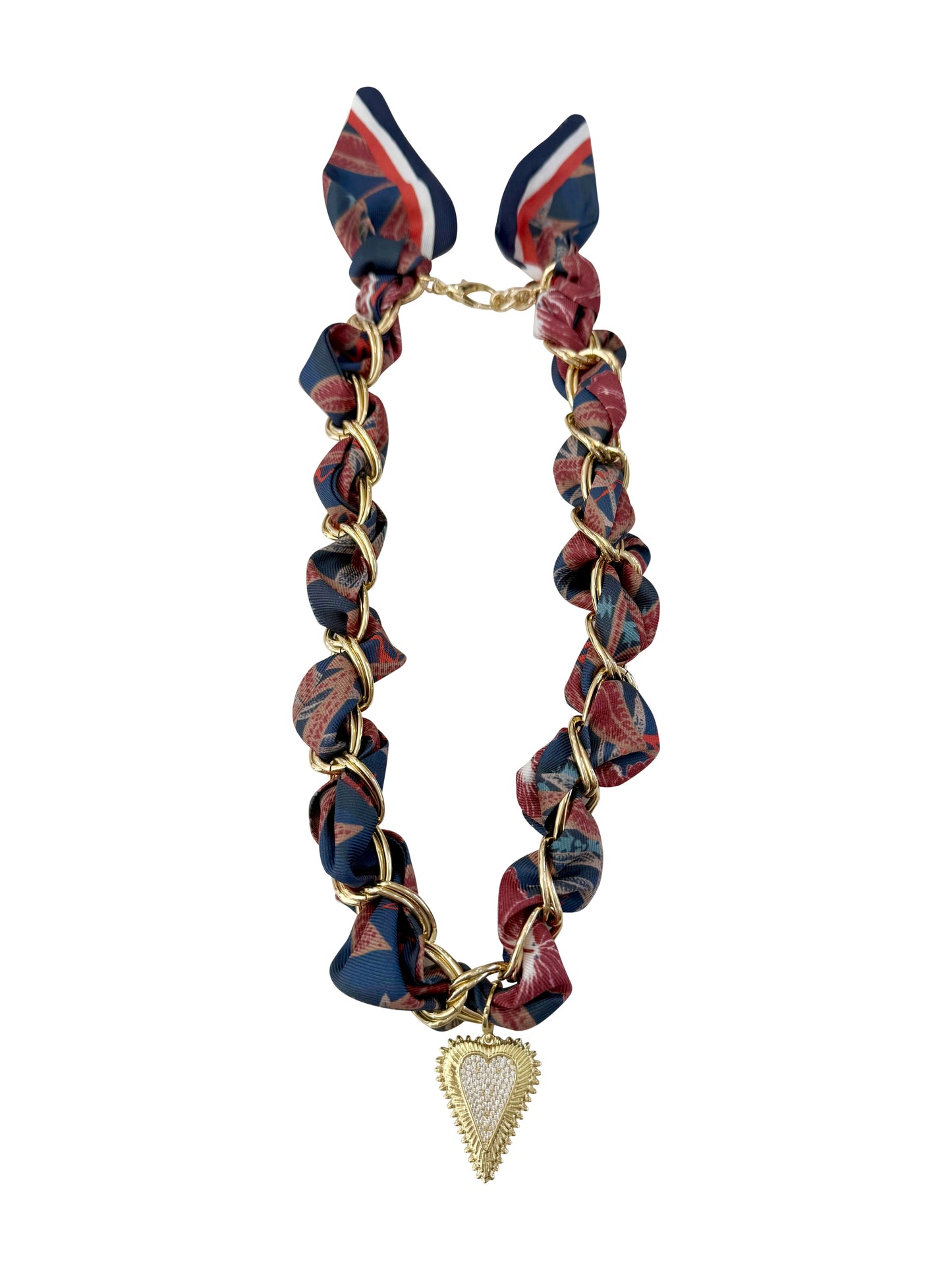The Carson Chain Woven Scarf Necklace