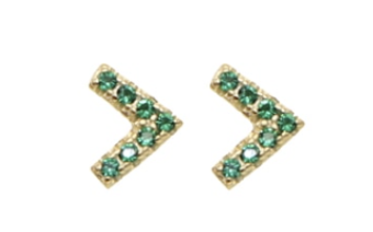 Pave Chevron Studs-2 Colors