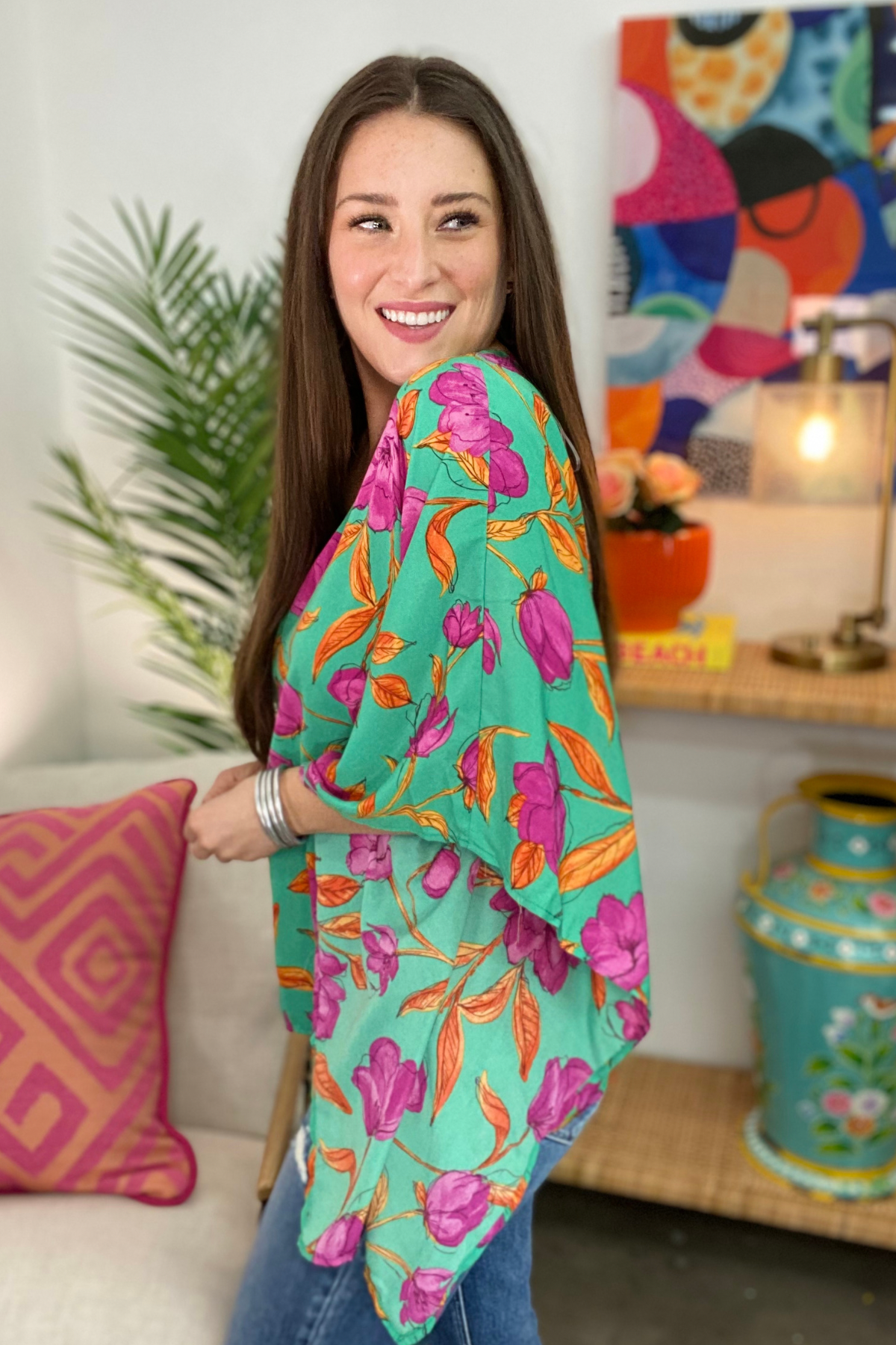 The Freesia Green Top-AS