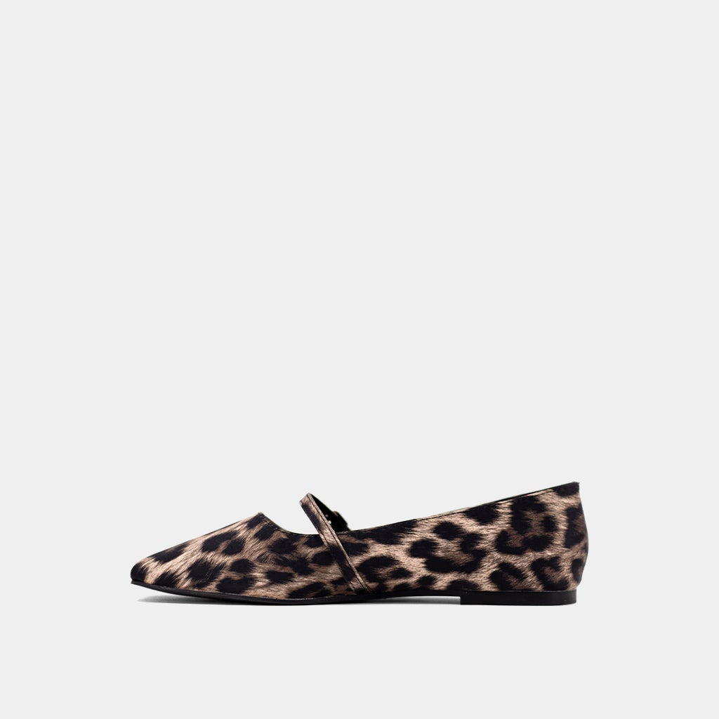 The Leo Satin Adele Flats