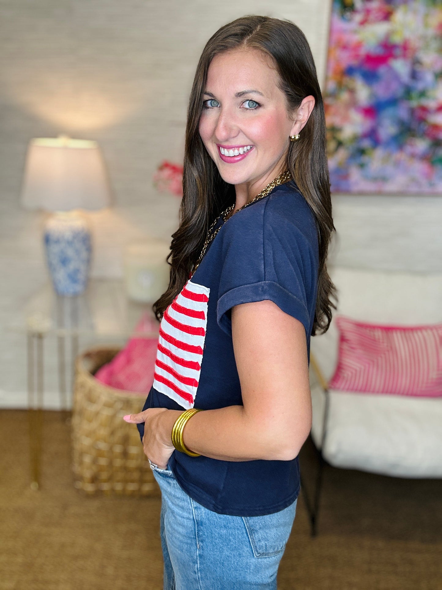 The Thomas Top in Navy