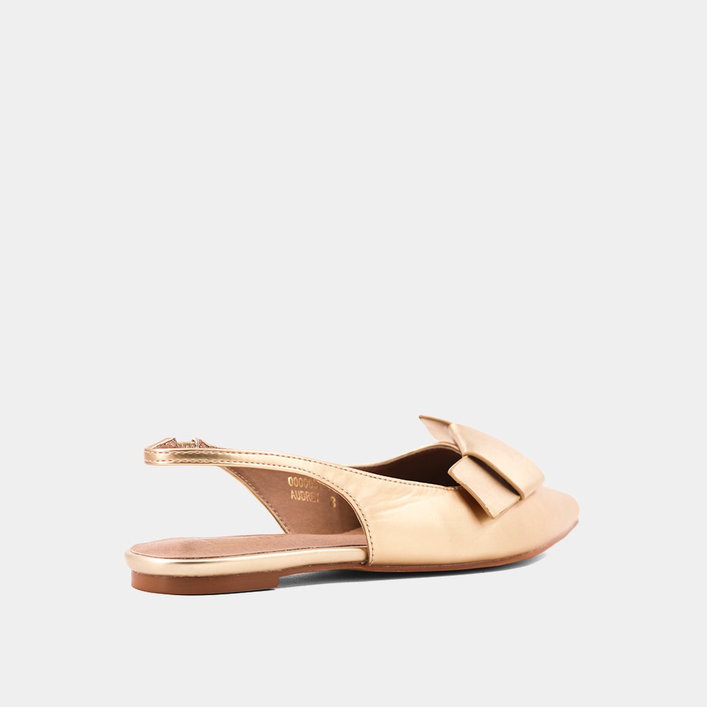 The Gold Audrey Flats