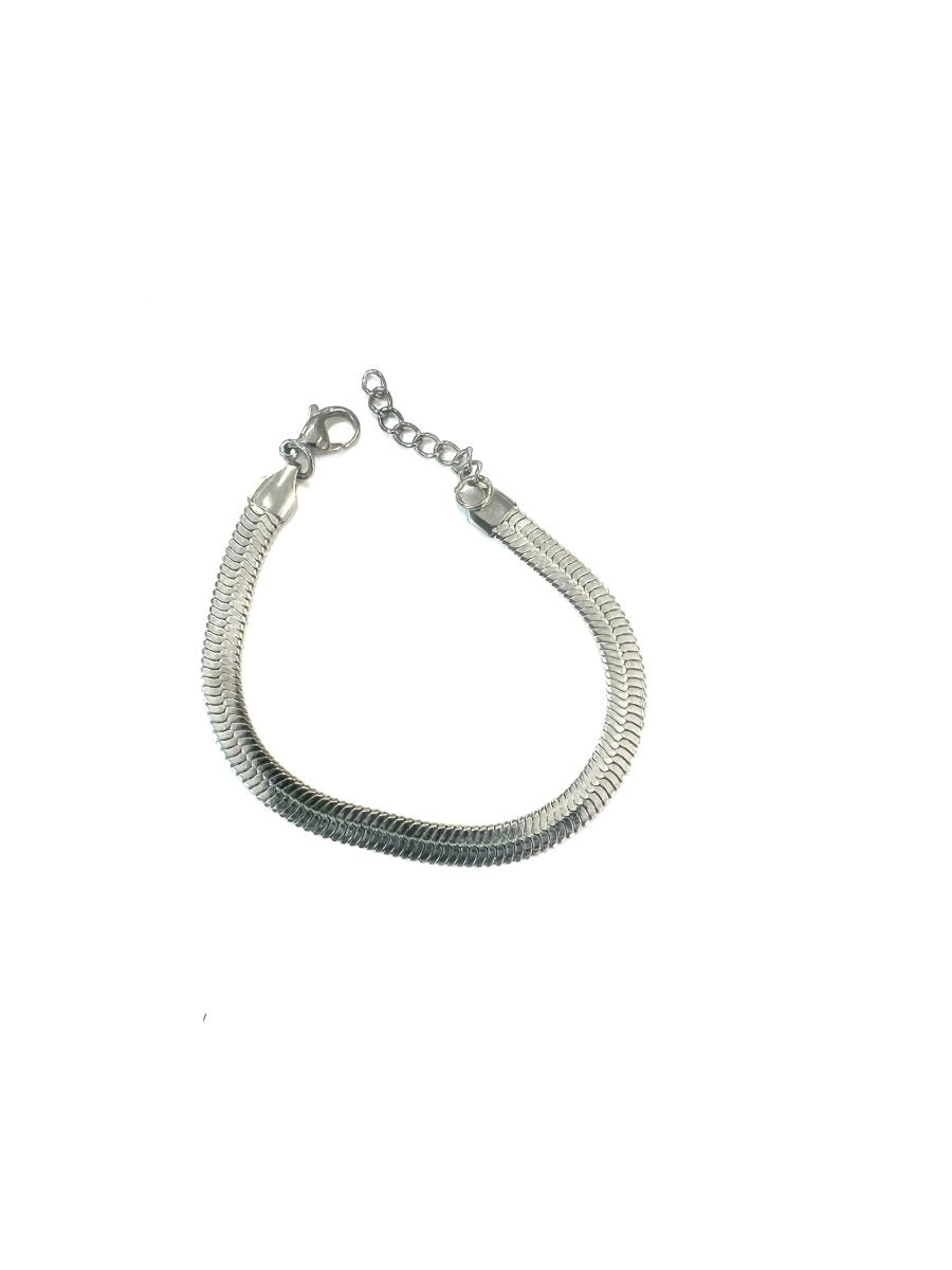 Magic Silver Herringbone Bracelet