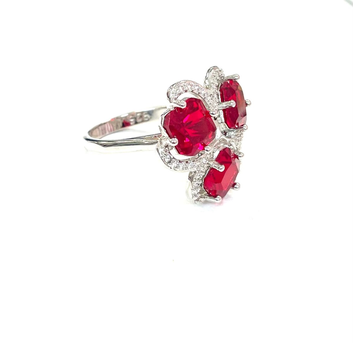 Ruby Clear Topaz Ring