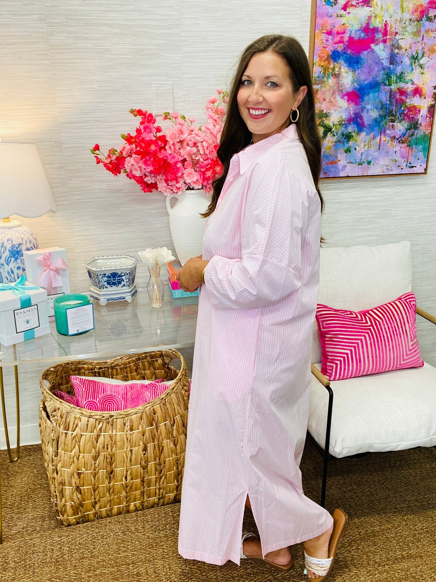 The Pink Stripe Regan Maxi
