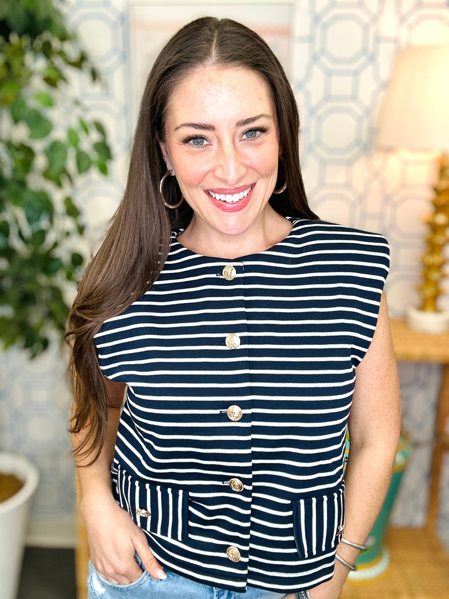 The Sailor Top in Navy