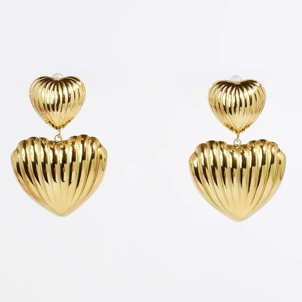 The Double Heart Earrings
