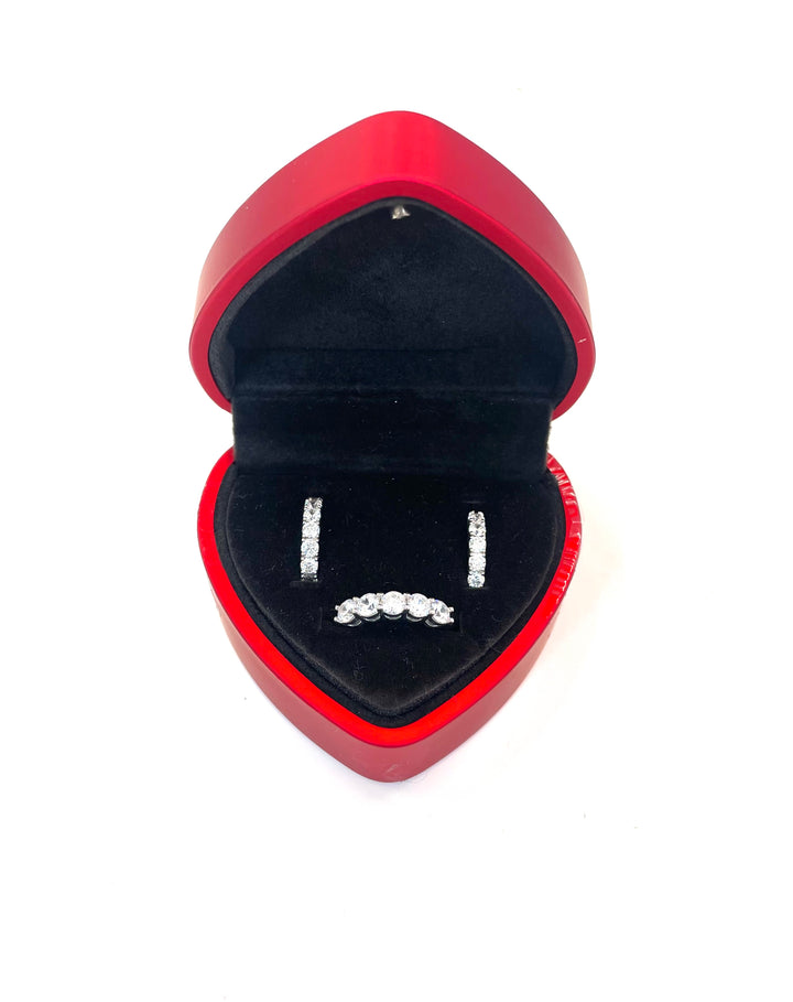 Sterling Set Heart Box