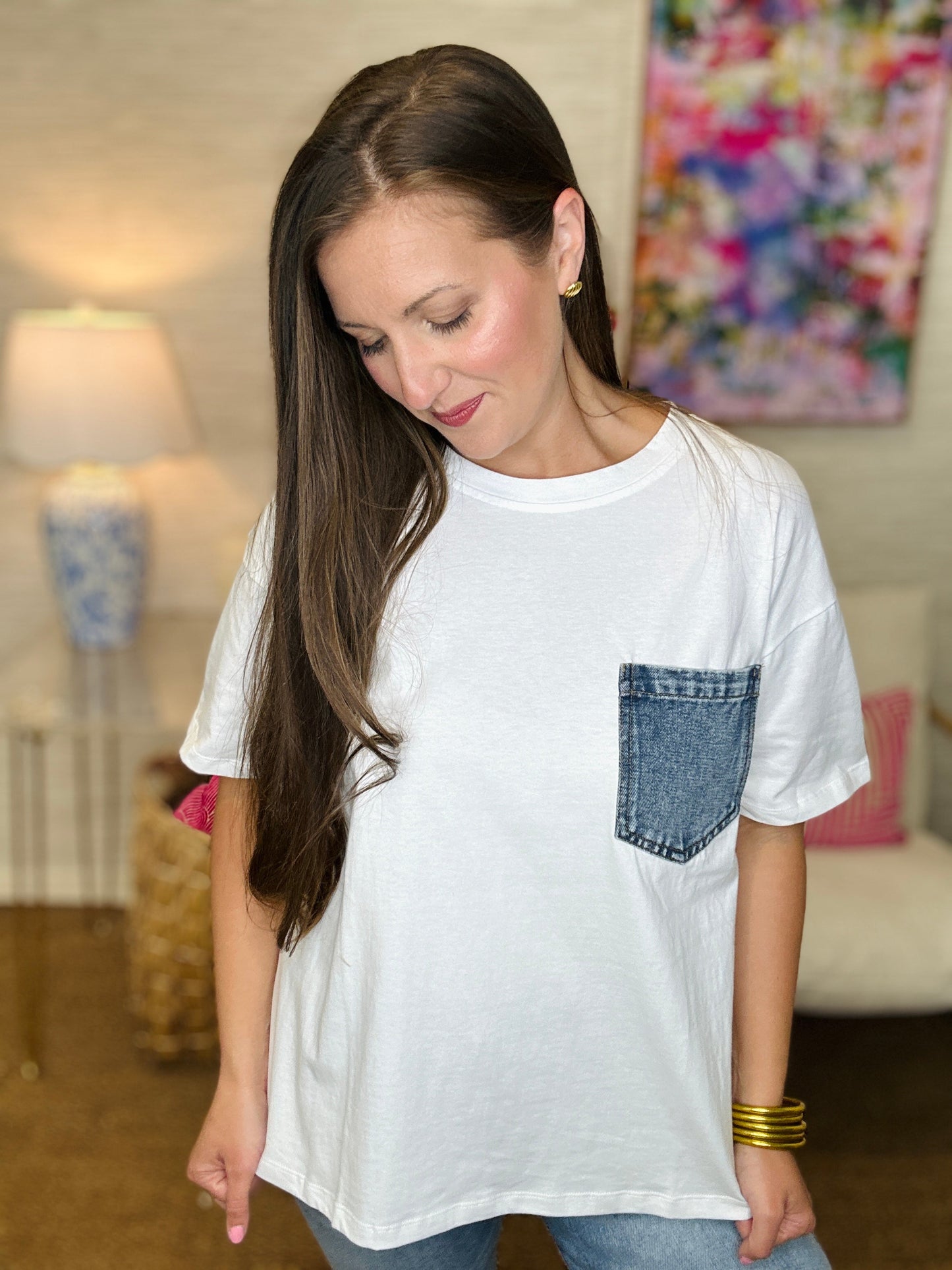 The Denim Pocket Top-3 Colors/AS