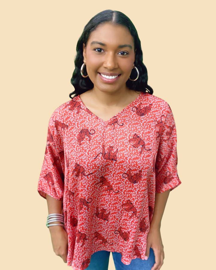 The On The Prowl Poncho Top - AS