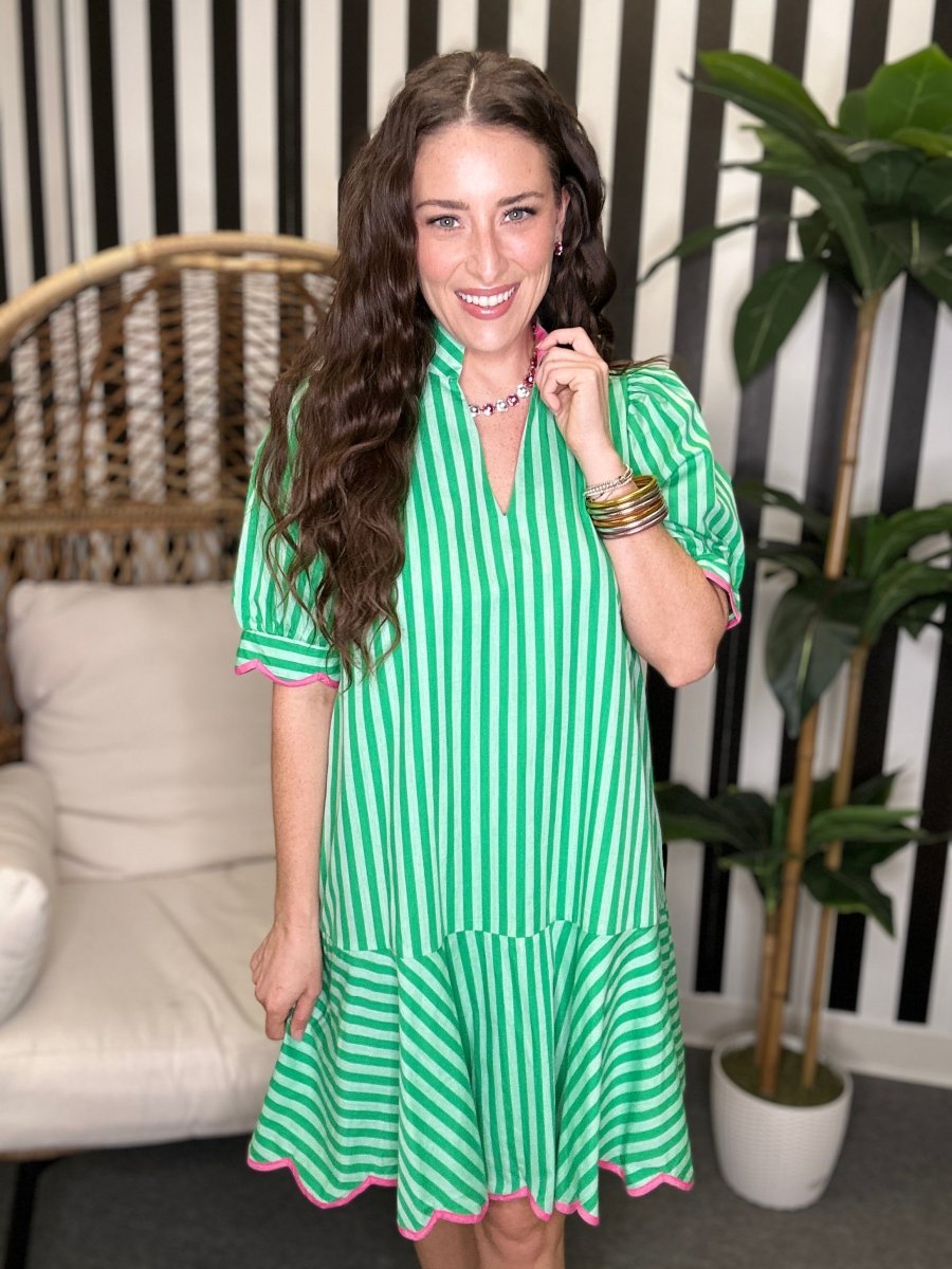The Drops Dress in Green