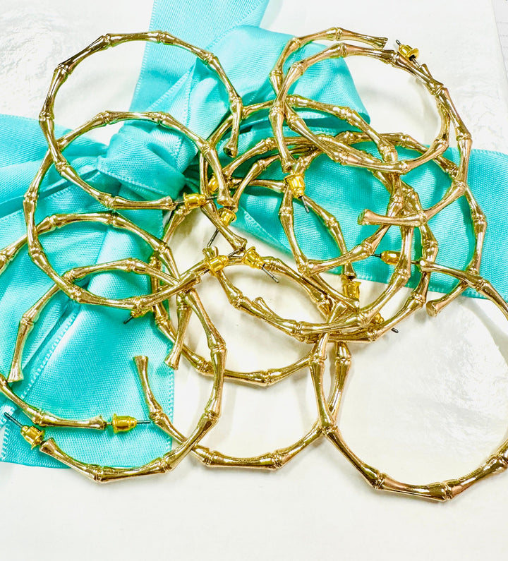 The Bamboo Thin Hoops