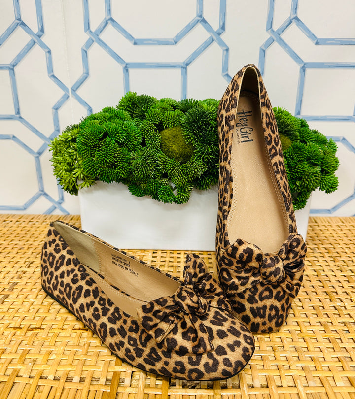Sugar Rush Faux Suede Flats in Leopard