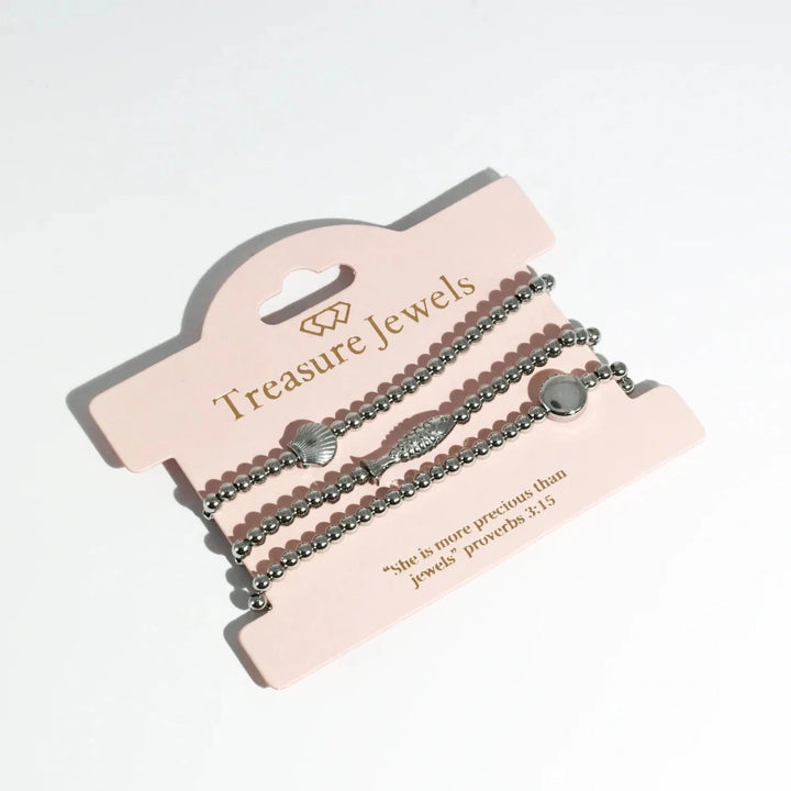 The Seaside Treasures Silver Bracelet Set