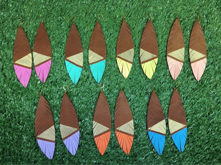 Summer Sasha Leather Earrings-7 Colors