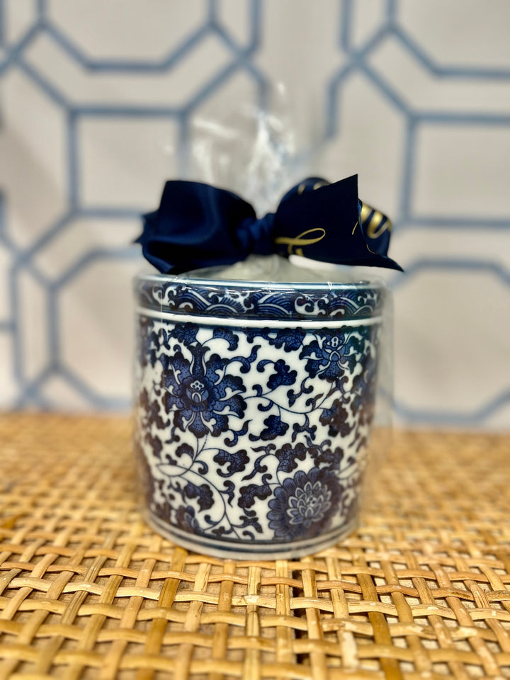 The French Blue and White Candle