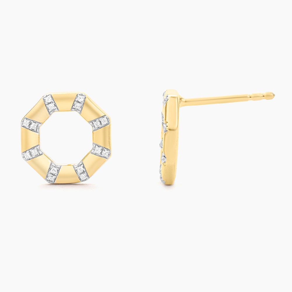 ES The Hexagon Stud Earrings