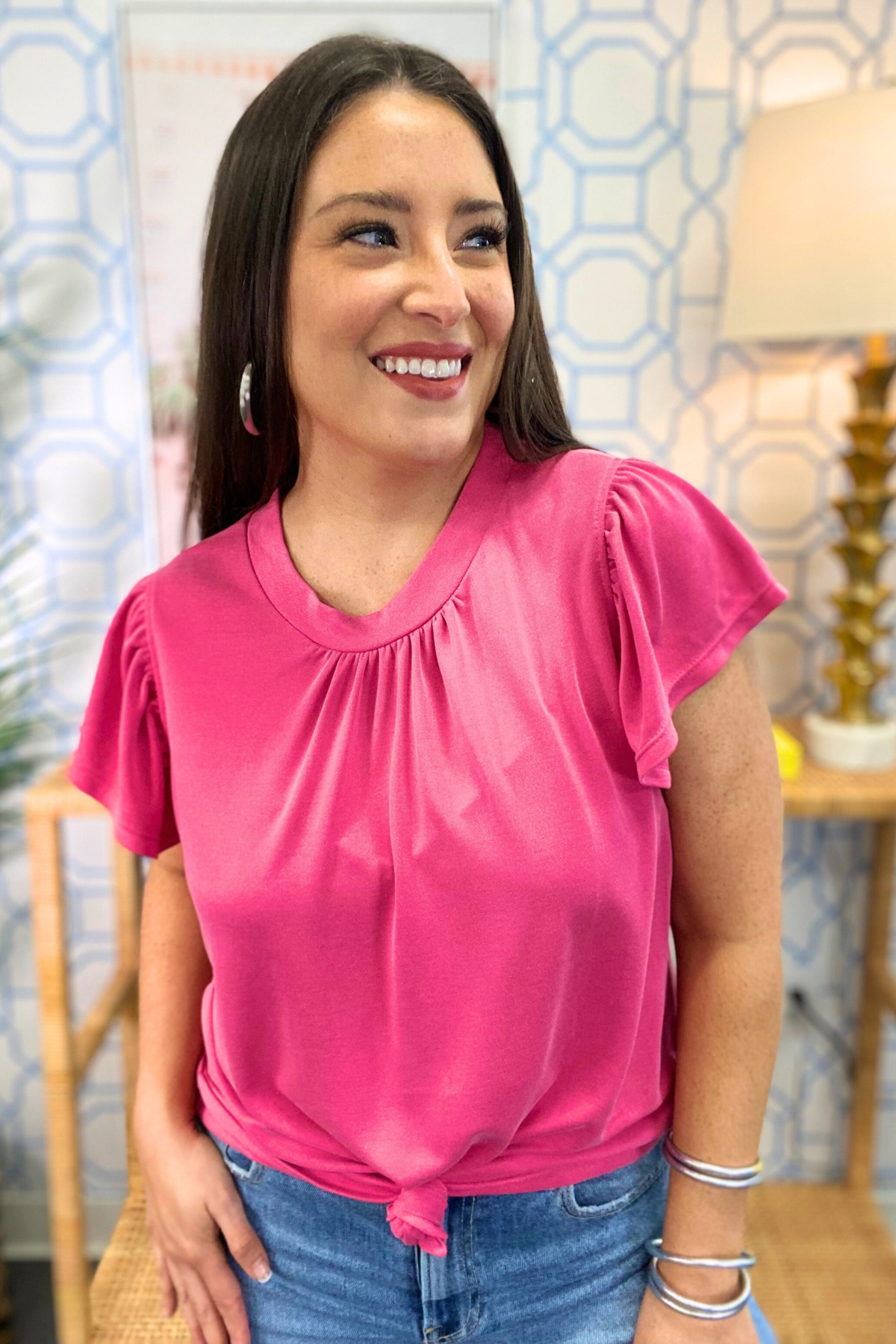 The Meredith Flutter Top in 6 Colors