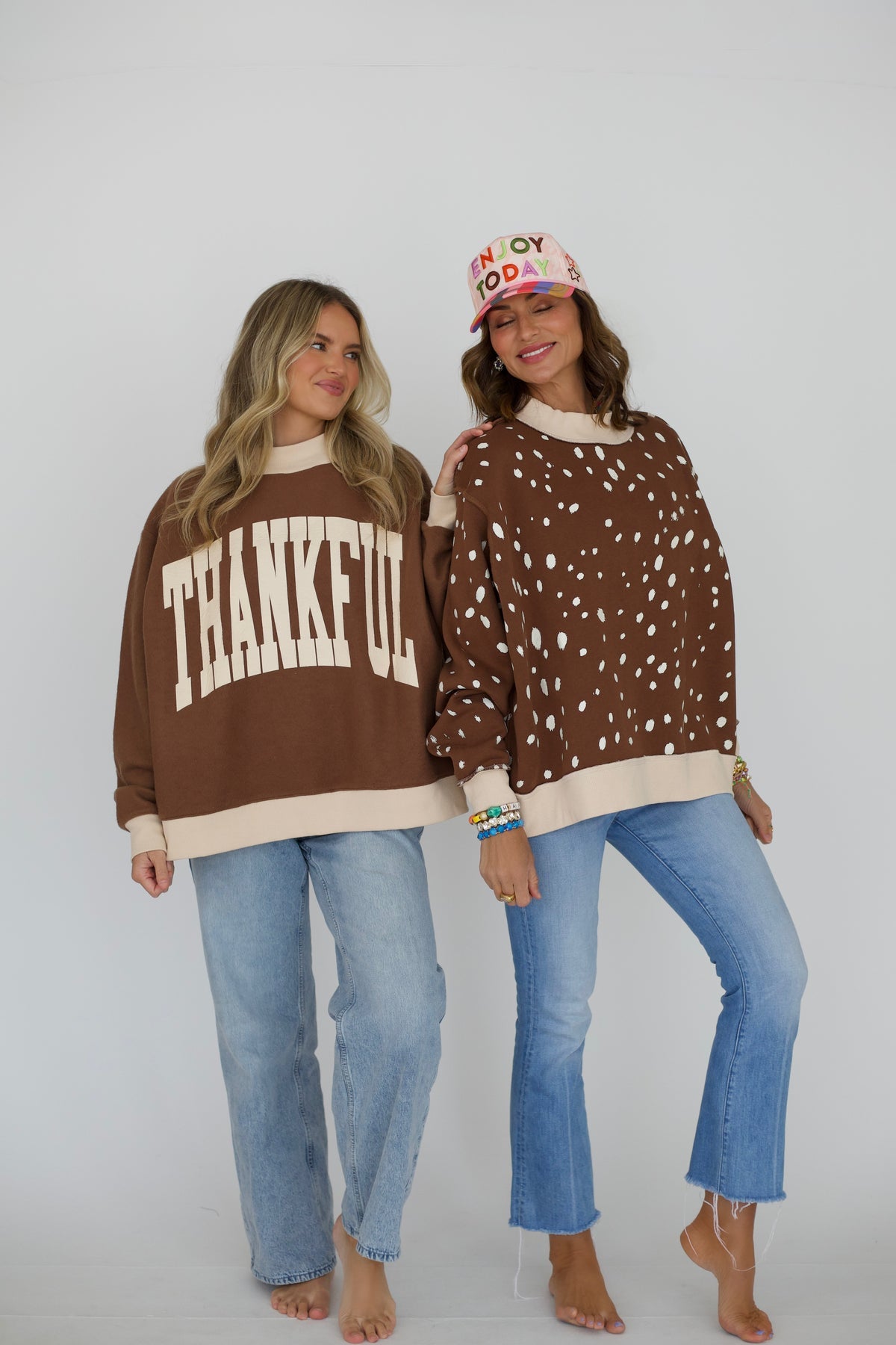 P&P THANKFUL 2-Sided Mock Sweatshirt