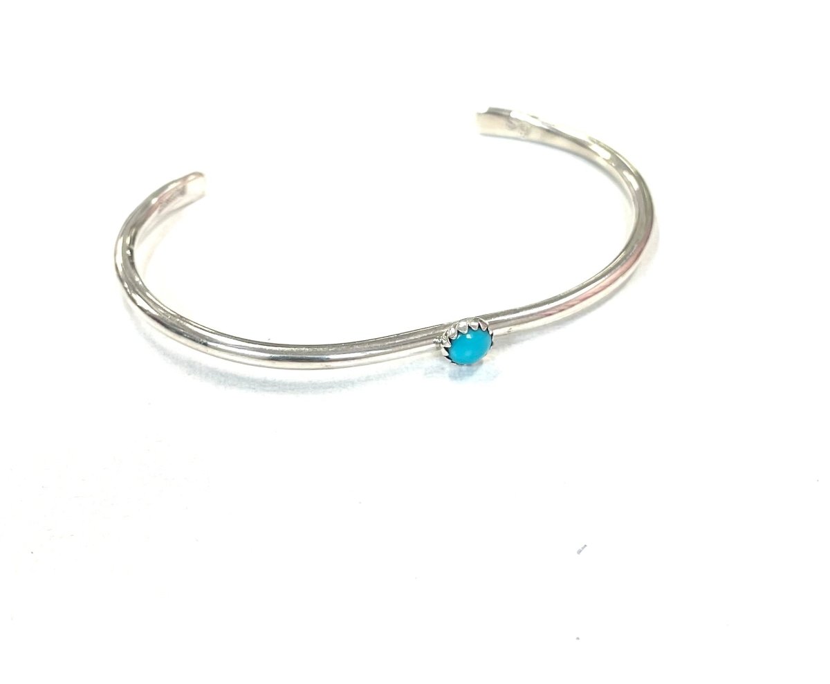 Yolanda Skeets Sterling Turquoise Cuff