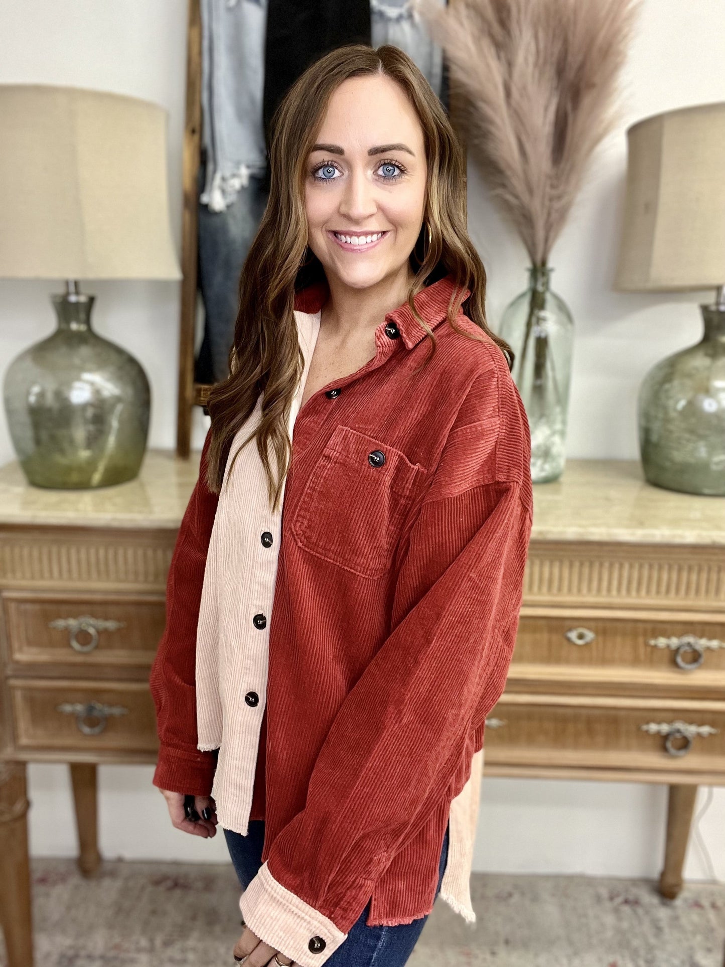 The Cognac Combo Shacket-All Sizes