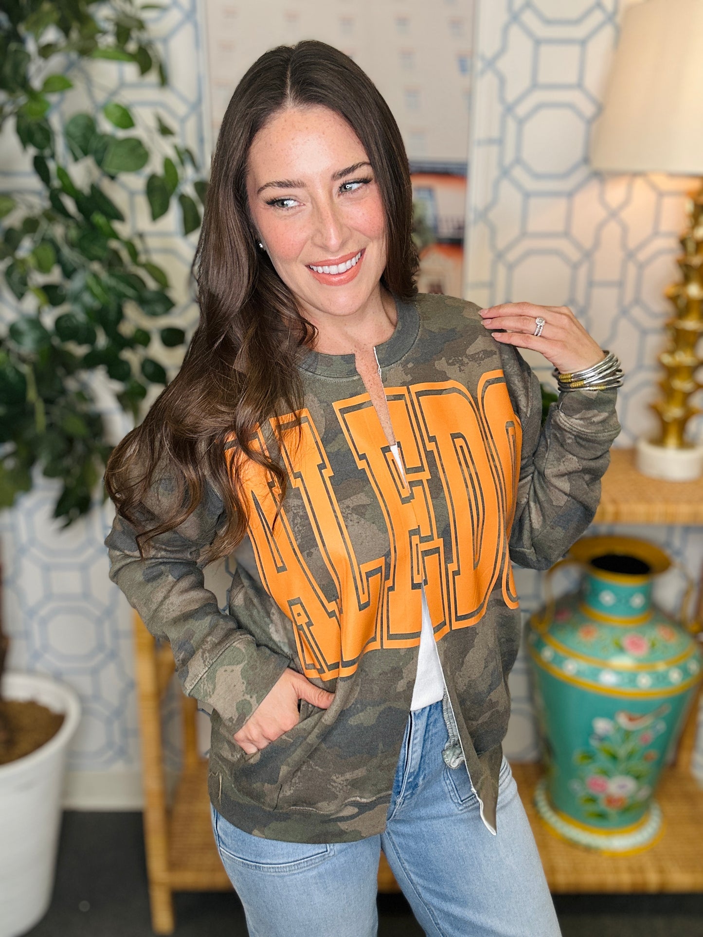 The Aledo Camo Cardigan