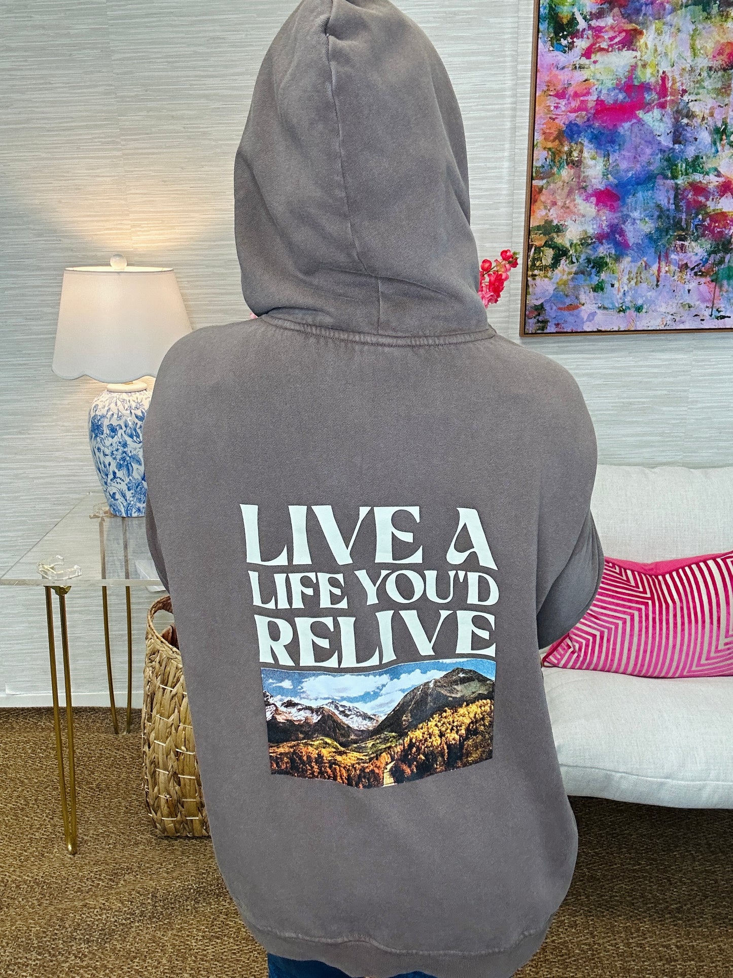 Live a Life You'd Want to Relive Oversized Hoodie