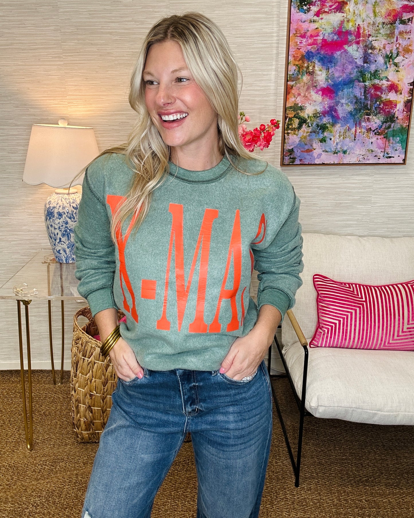 PF Doorbuster-Reversible Pullover-Holiday