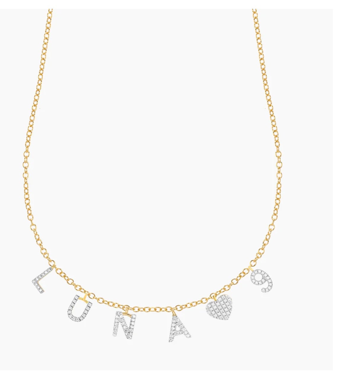 ES Custom Name Charm Necklace