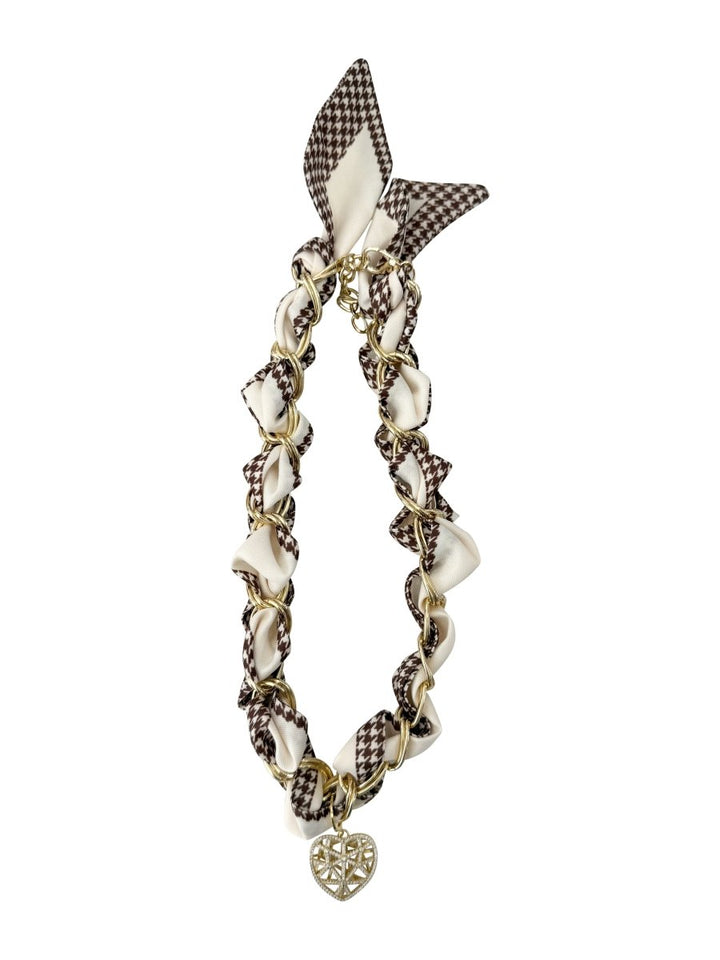 The Indie Chain Woven Scarf Necklace