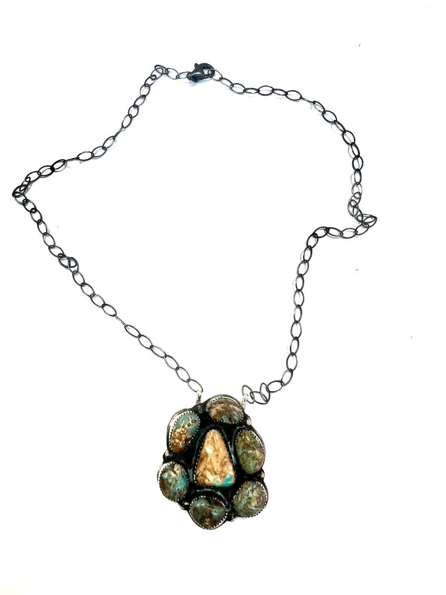 Joan Begay Nevada Turquoise Sterling Necklace (JJ)