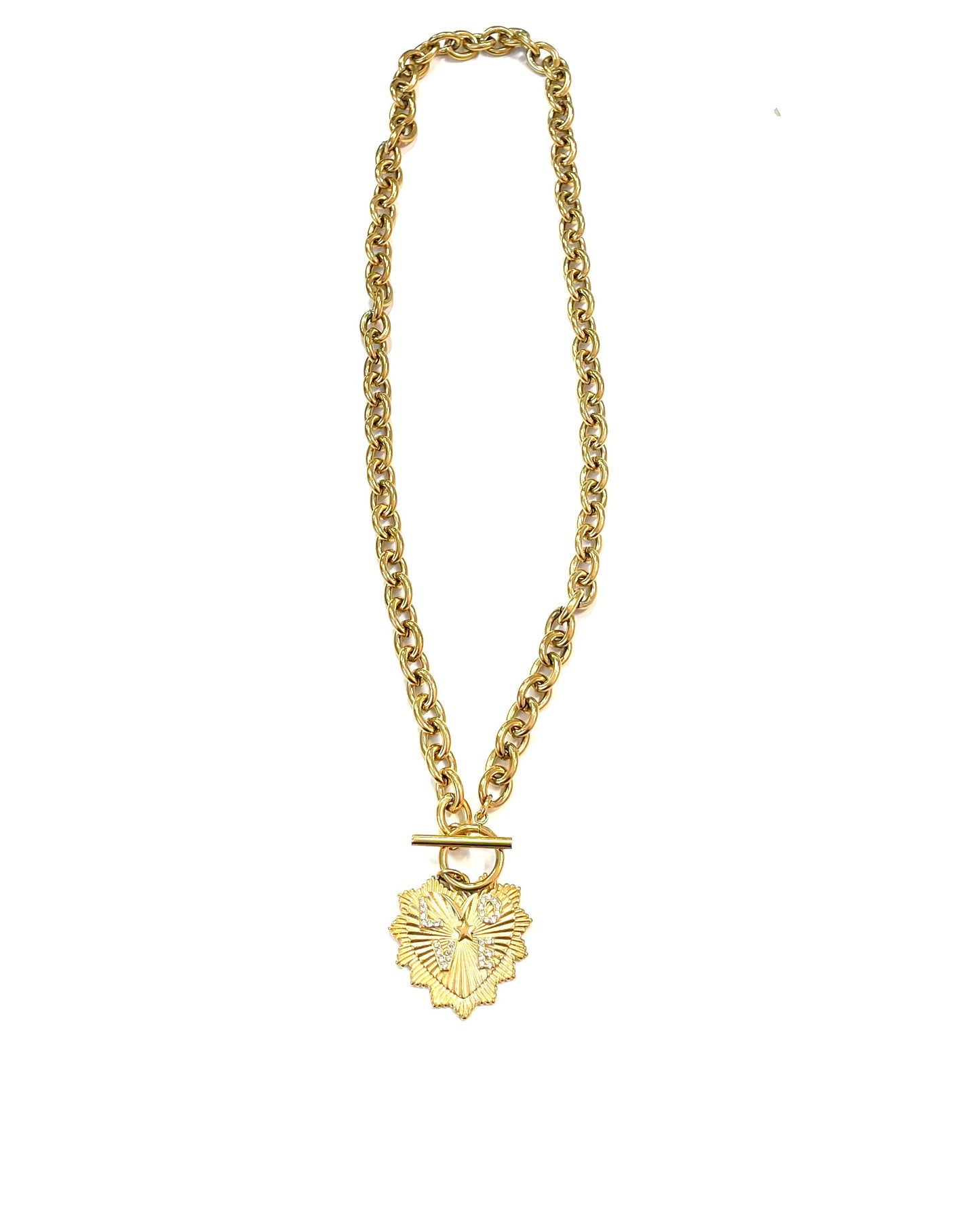 Waterproof Gold Love Heart Necklace