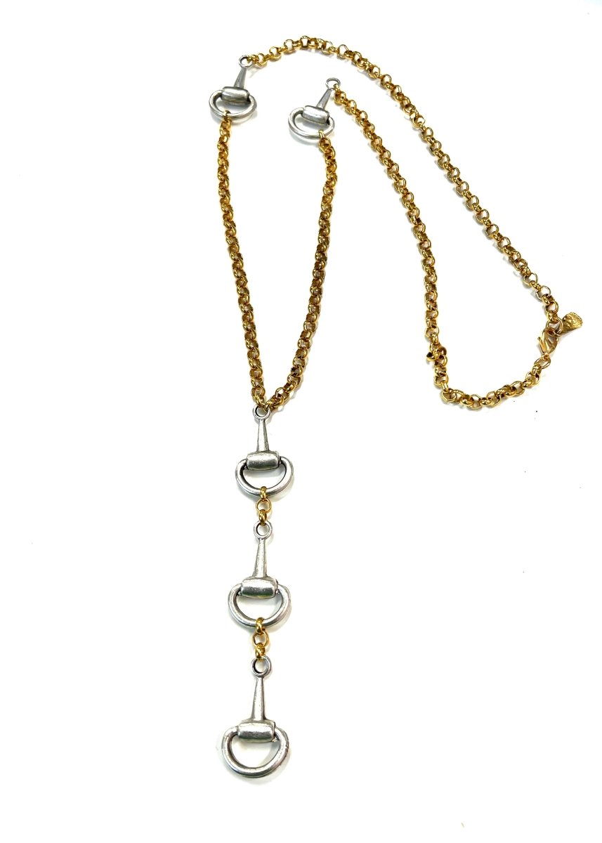 Yochi Horse Bit Dangle Necklace